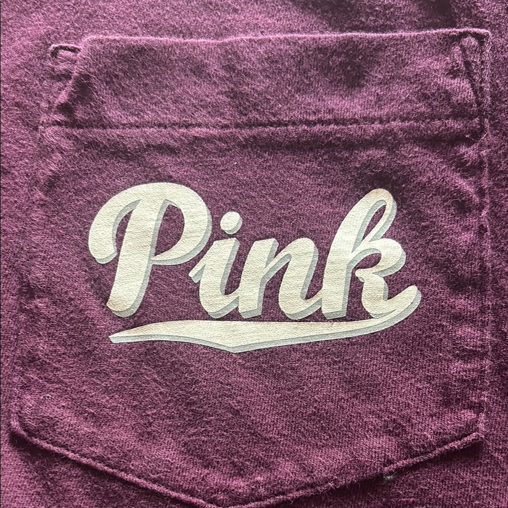 12. PINK Victoria's Secret Dark Purple Long Sleeve Top - Picture 4 of 4